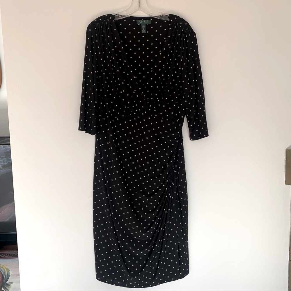 NEW RALPH LAUREN BLACK SPOT DRESS